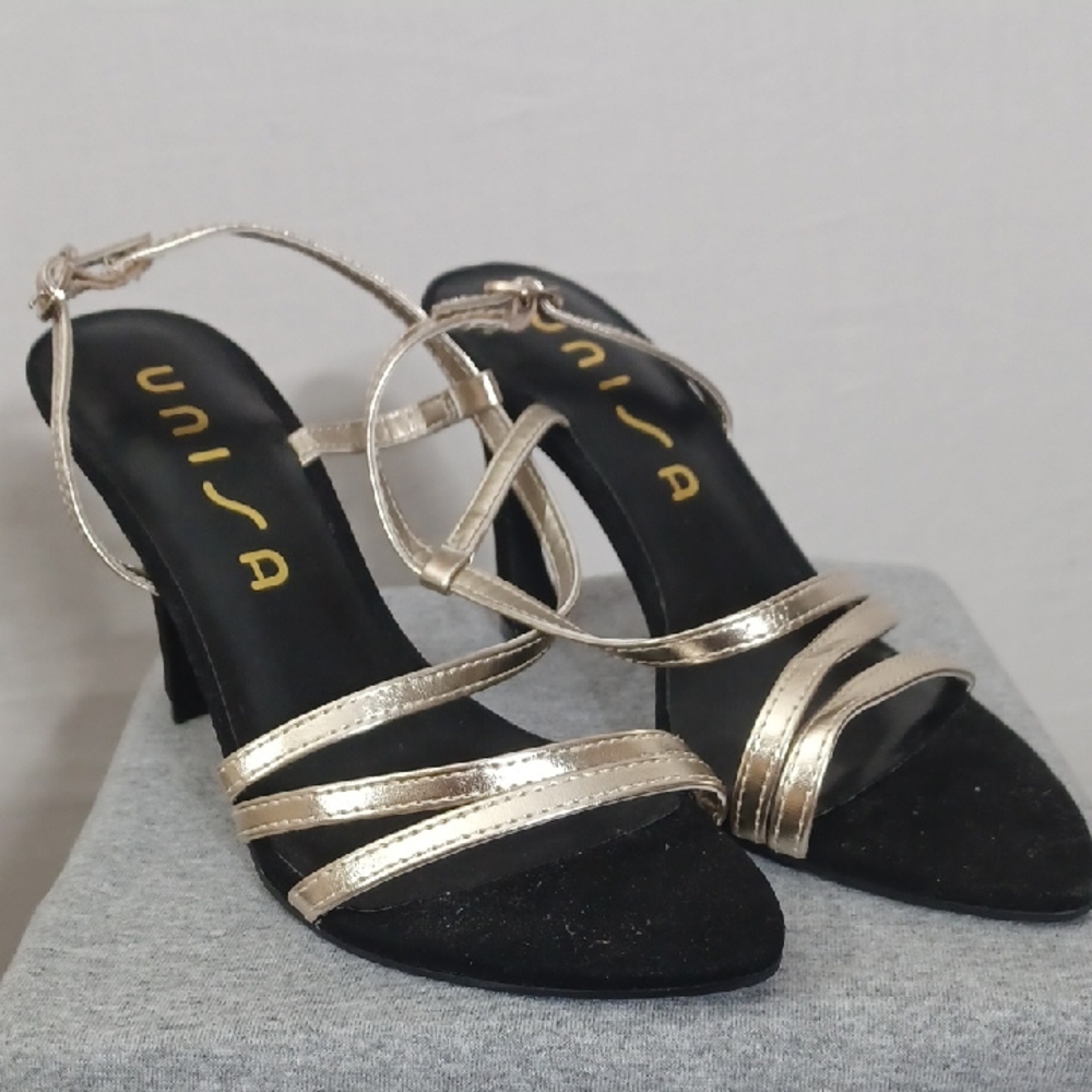 Unisa Metallic Strappy Heels
